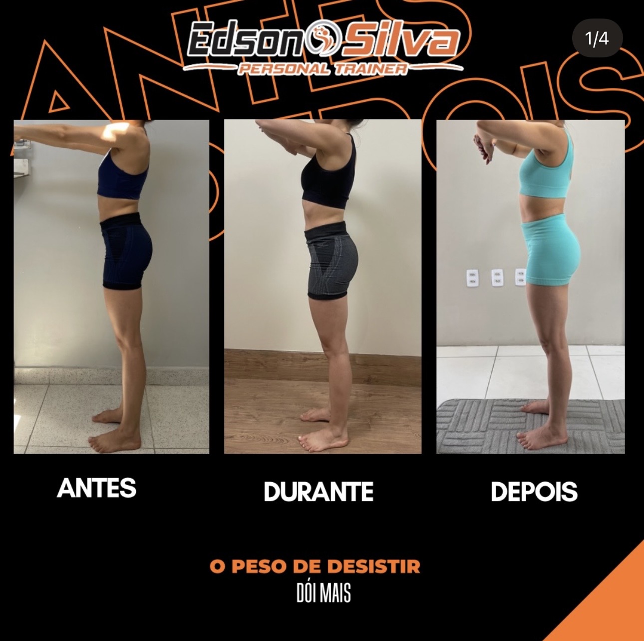 Antes e depois da transformação física de Mayara, 27